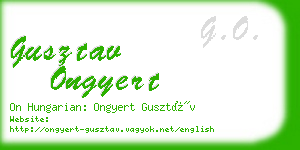 gusztav ongyert business card